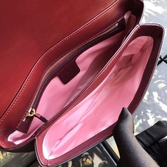 Gucci Arli Small Shoulder Bag ‎550129 Burgundy 2018