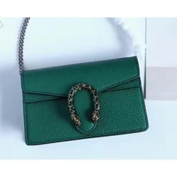 Gucci Dionysus Chain Super Mini Bag 476432 Leather Green 2017