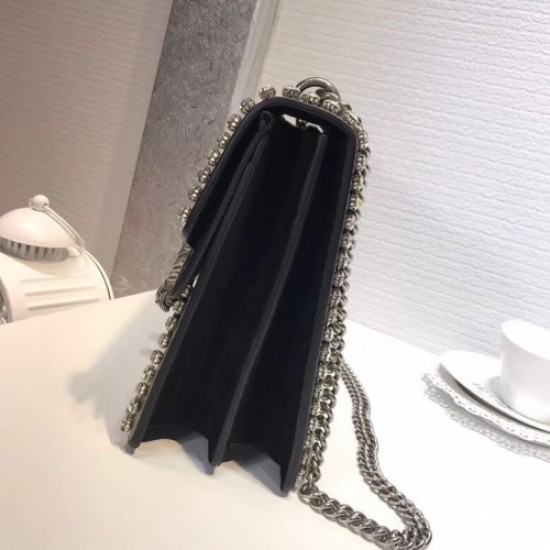 Gucci Dionysus GG Small Crystal Shoulder Bag 400249 Black 2018