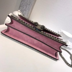 Gucci Dionysus GG Small Crystal Shoulder Bag 400249 Pink 2018