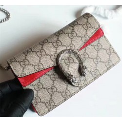 Gucci Dionysus GG Supreme Super Mini Bag 476432 Red 2017