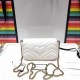 Gucci GG Marmont Matelassé Chevron Chain Mini Shoulder Bag 476433 White 2017