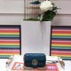 Gucci GG Marmont Matelassé Chevron Chain Mini Shoulder Bag 476433 Ocean Green 2017