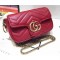 Gucci GG Marmont Matelassé Chevron Chain Mini Shoulder Bag 476433 Red 2017