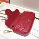 Gucci GG Marmont Matelassé Chevron Chain Mini Shoulder Bag 476433 Red 2017