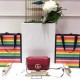 Gucci GG Marmont Matelassé Chevron Chain Mini Shoulder Bag 476433 Red 2017