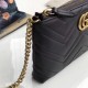 Gucci GG Marmont Matelassé Chevron Mini Chain Bag 443447 Black 2018