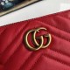 Gucci GG Marmont Matelassé Chevron Mini Chain Bag 443447 Red 2018