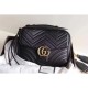 Gucci GG Marmont Matelassé Chevron Shoulder Small bag 498100 Black 2017