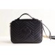 Gucci GG Marmont Matelassé Chevron Shoulder Small bag 498100 Black 2017