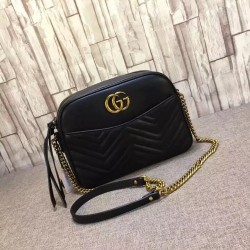 Gucci GG Marmont matelassé shoulder bag 443499 black