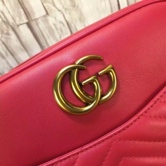 Gucci GG Marmont matelassé shoulder bag 443499 red