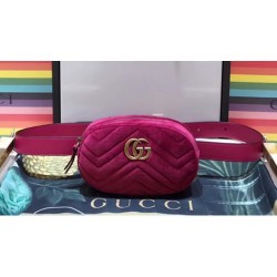 Gucci GG Marmont Matelasse Velvet Belt Bag 476434 Pink 2017