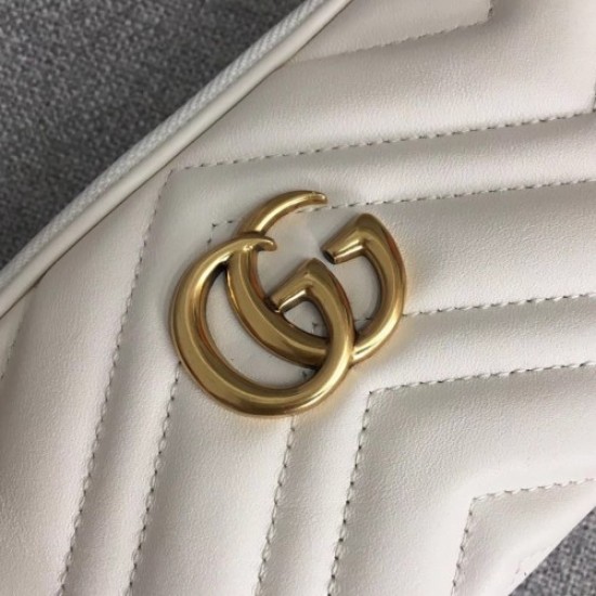 Gucci GG Marmont Mini Chain Bag 546581 White 2018