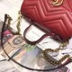 Gucci GG Marmont Small Top Handle Bag 498110 Red ‎2018