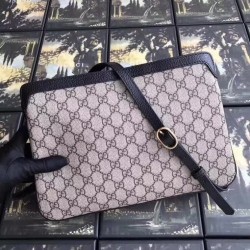 Gucci GG Supreme Medium Shoulder Bag 523354 Black 2018