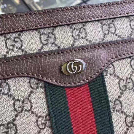 Gucci GG Supreme Medium Shoulder Bag 523354 Brown 2018