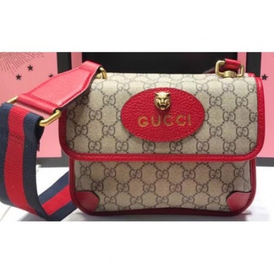 Gucci GG Supreme Small Messenger Bag ‎501050 Red 2018