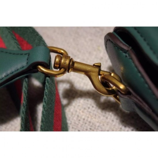 Gucci Lady Web GG Canvas Small Shoulder Bag 384821 Green