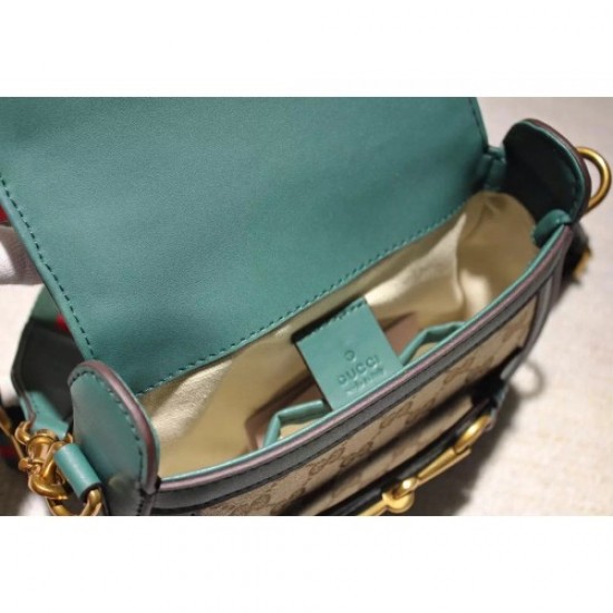 Gucci Lady Web GG Canvas Small Shoulder Bag 384821 Green