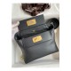 Hermes 24/24 Mini 21 Handmade Bag in Black Evercolor Leather