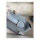 Hermes 24/24 Mini 21 Handmade Bag in Blue Lin Evercolor Leather