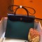 Hermes Herbag Zip 31cm Bag In Navy And Green