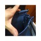 Hermes Herbag Zip 31cm Bag In Black And Blue