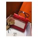 Hermes Herbag Zip 31cm Bag In Red Toile And Leather