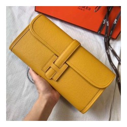 Hermes Jige Elan 29 Clutch In Yellow Epsom Leather