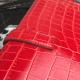 Hermes Jige Elan 29 Clutch In Red Crocodile Leather