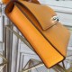 Hermes Yellow Goatskin Verrou Shoulder Handmade Bag