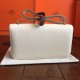 Hermes White Epsom Constance Elan 25cm Bag