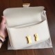 Hermes White Epsom Constance Elan 25cm Bag