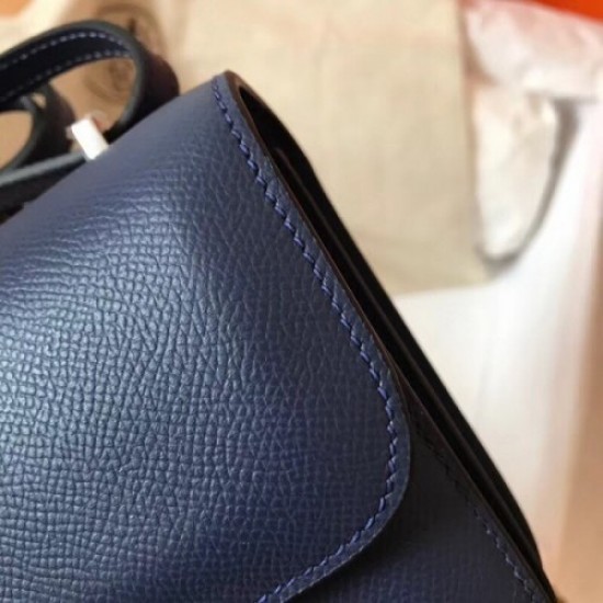 Hermes Blue Royale Epsom Constance Elan 25cm Bag