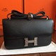 Hermes Black Epsom Constance Elan 25cm Bag