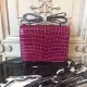 Hermes Fuchsia Constance MM 24cm Crocodile Bag