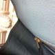 Hermes Blue Lin Constance MM 24cm Crocodile Bag