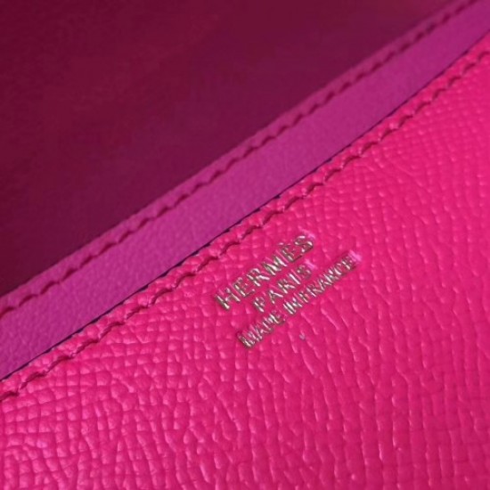 Hermes Red Constance MM 24cm Epsom Leather Bag