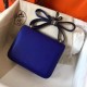 Hermes Mini Constance 18cm Epsom Blue Electric Bag