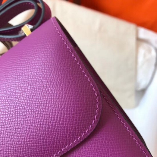 Hermes Mini Constance 18cm Cyclamen Epsom Bag