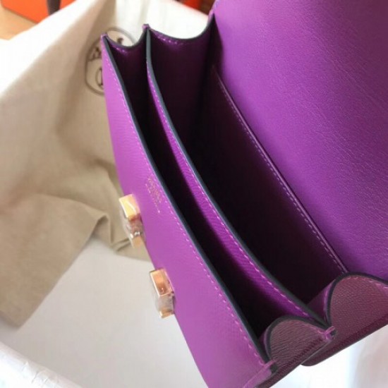 Hermes Mini Constance 18cm Cyclamen Epsom Bag