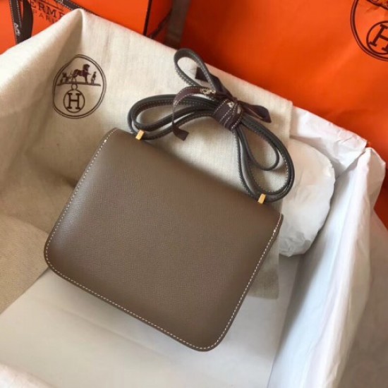 Hermes Mini Constance 18cm Taupe Epsom Bag