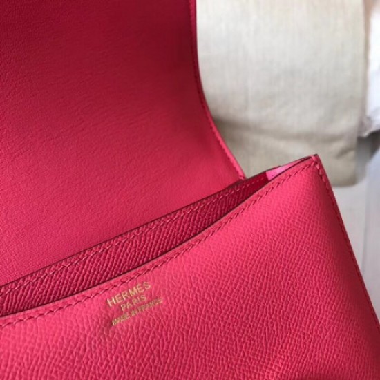 Hermes Mini Constance 18cm Rose Lipstick Epsom Bag