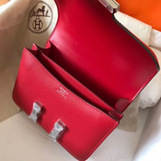 Hermes Mini Constance 18cm Red Epsom Bag