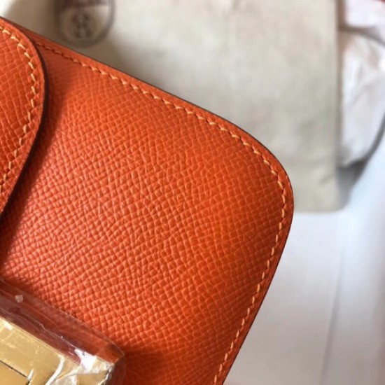 Hermes Mini Constance 18cm Orange Epsom Bag