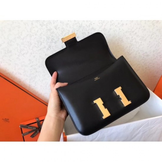 Hermes Swift Constance 24cm Black Handmade Bag