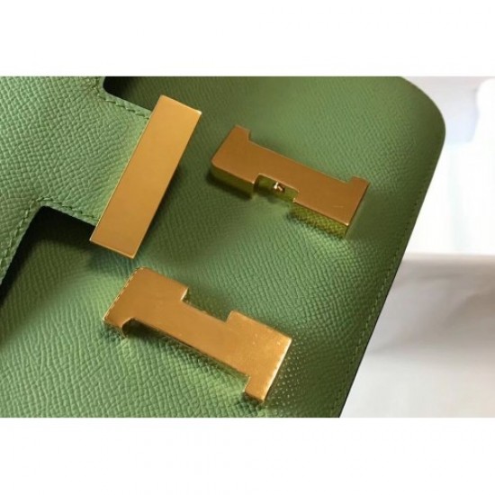 Hermes Epsom Constance 24cm Vert Criquet Handmade Bag