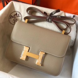 Hermes Epsom Constance 24cm Tourterelle Handmade Bag