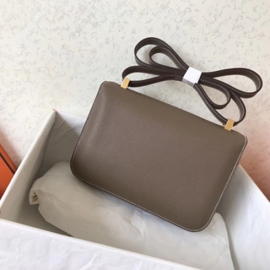 Hermes Epsom Constance 24cm Taupe Handmade Bag